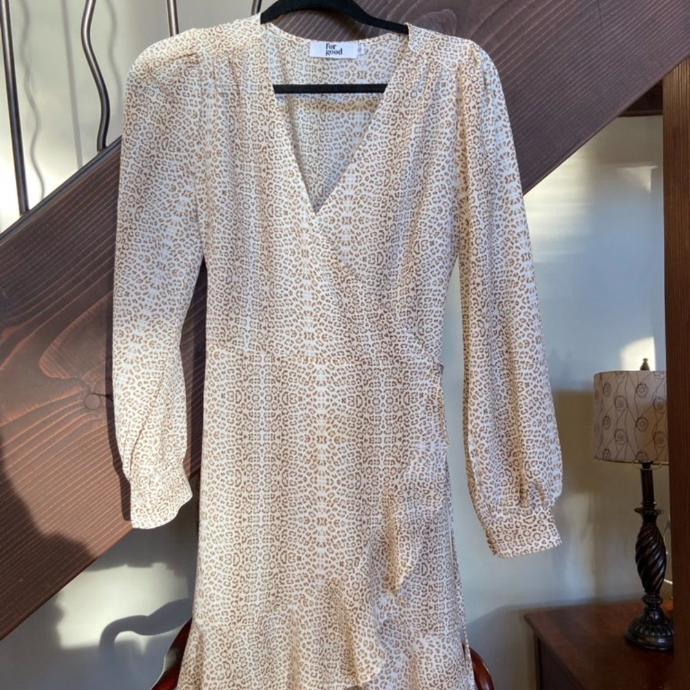 Cheetah Print Wrap Dress size S